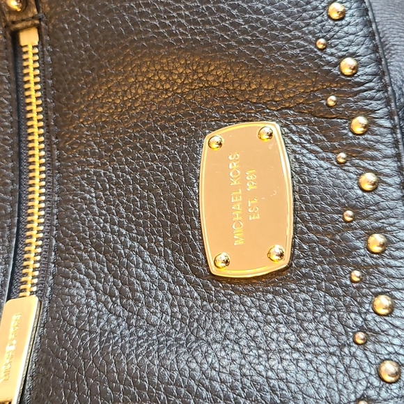 Michael Kors Black Leather Backpack/Purse - Picture 2 of 16